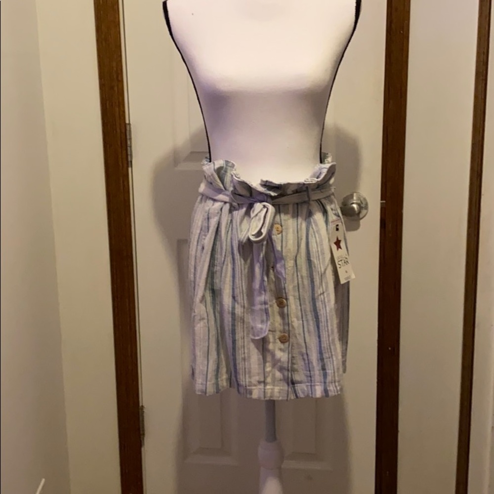 Pin stripe white and blue skirt